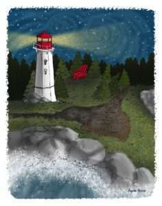 Jayme Burns Painting of Lighthouse