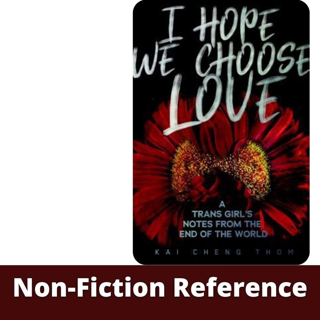 Cover of book "I hope we choose love" labelled non-fiction reference