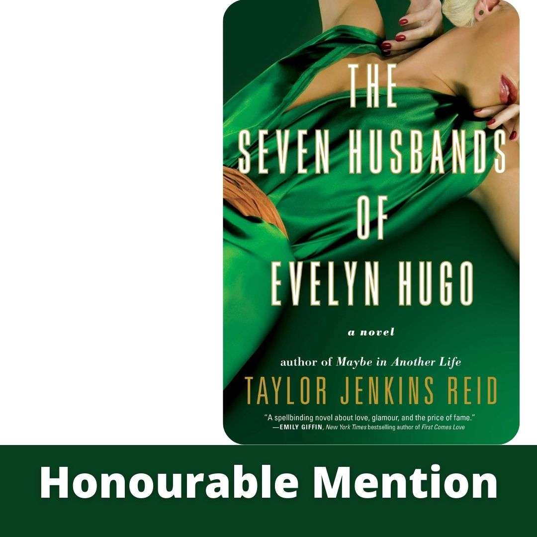 Cover of book "the seven husbands of evelyn hugo" labelled honourable mention