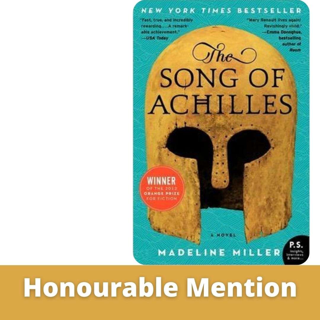 Cover of book "The Song of Achilles" labelled honourable mention
